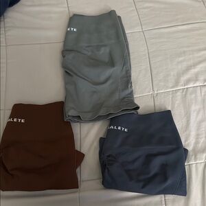 Alphalete Athletic Shorts Gray, Blue, Brown, Performance - FINAL SALE